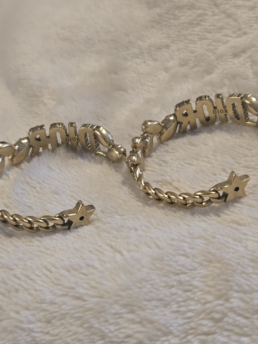 Dior Vintage 925  Crystal-Embellished Hoop Earrings - Women Jewelry - Picture 4 of 12
